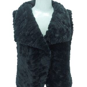Costa Blanca Collection Faux Fur Vest - Black